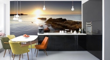 фотообои расширяющие пространство для кухни фото интерьера